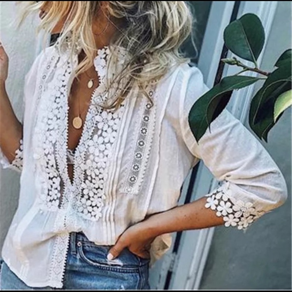 Embroidered boho blouse